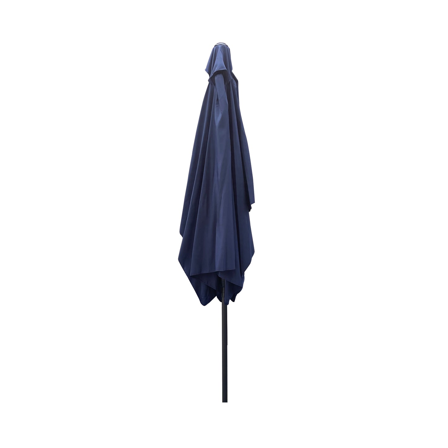 6 ft. x 9 ft. Patio Market Umbrella Outdoor Waterproof Umbrella with Crank and Push Button Tilt in Navy Blue