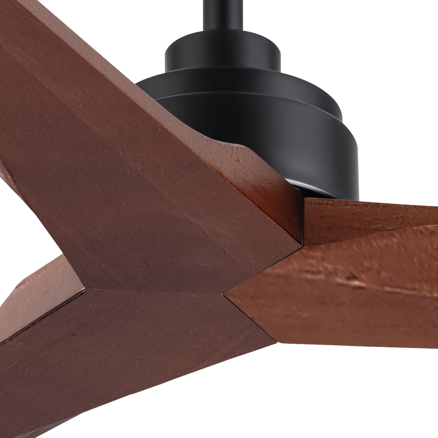 52 in. Indoor Black Low Profile 3-Blade Ceiling Fan with Remote Included for Bedrooms or Living Rooms