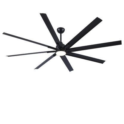 84 in. Super Large Black Ceiling Fan with 8 Blades Included with Remote