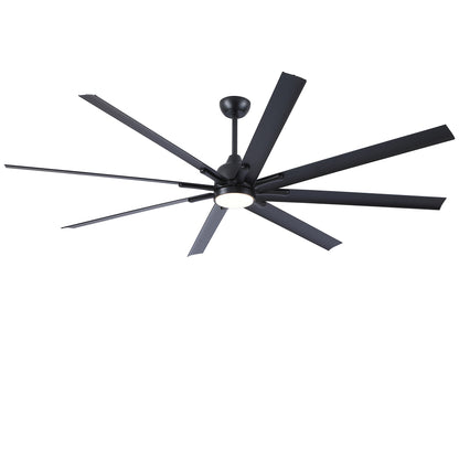 84 in. Super Large Black Ceiling Fan with 8 Blades Included with Remote