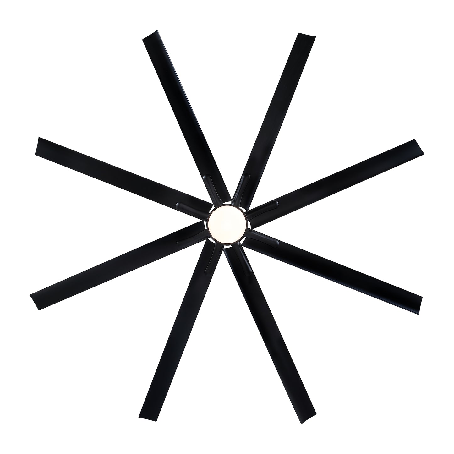 84 in. Super Large Black Ceiling Fan with 8 Blades Included with Remote