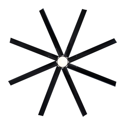 84 in. Super Large Black Ceiling Fan with 8 Blades Included with Remote