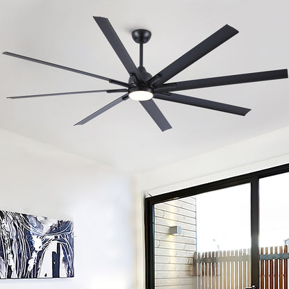84 in. Super Large Black Ceiling Fan with 8 Blades Included with Remote
