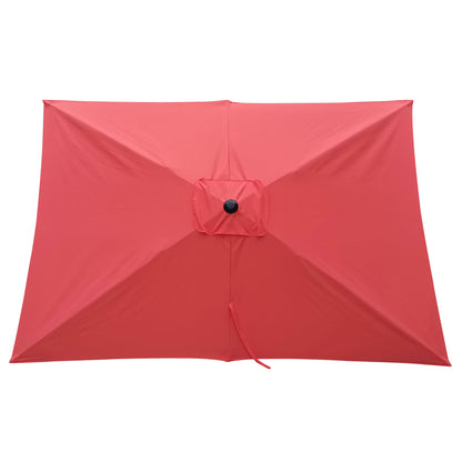 6 x 9ft Patio Umbrella Outdoor Waterproof Umbrella with Crank and Push Button Tilt without flap for Garden Backyard Pool Swimming Pool Market