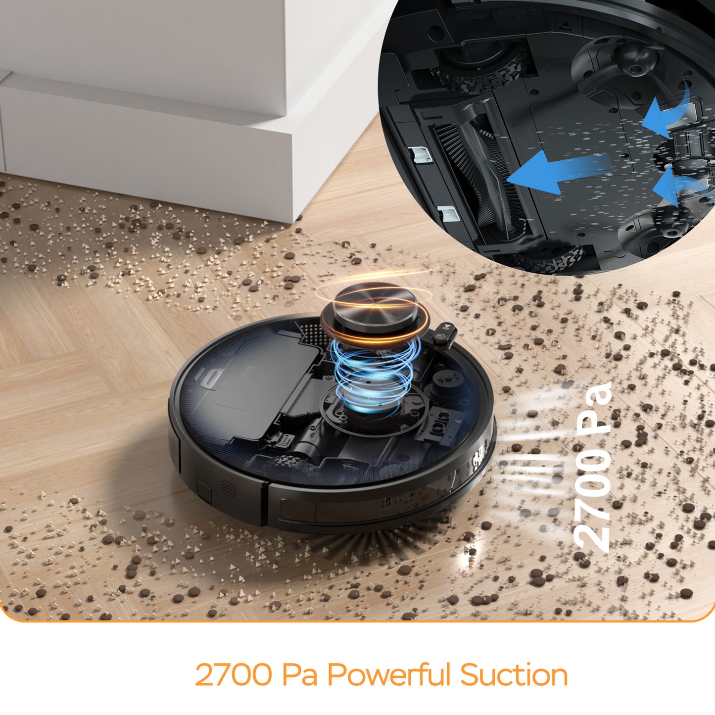 Smart L7 Robot Vacuum Cleaner and Mop, LDS Navigation, Wi-Fi Connected APP