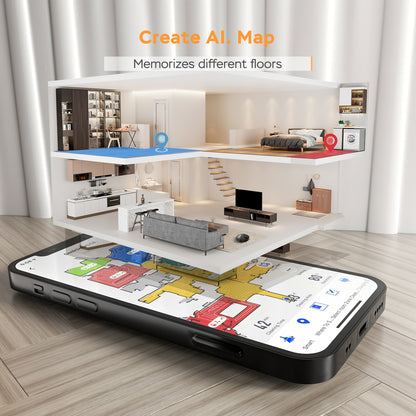 Smart L8 Robot Vacuum Cleaner and Mop, LDS Navigation, Wi-Fi Connected APP, Selective Room Cleaning,MAX 2700 PA Suction