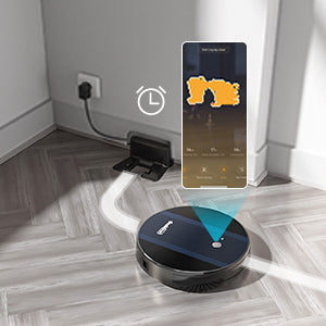 Smart Robot Vacuum Cleaner G6, Ultra-Thin, 1800Pa Strong Suction, Automatic Self-Charging, Wi-Fi Connectivity, App Control