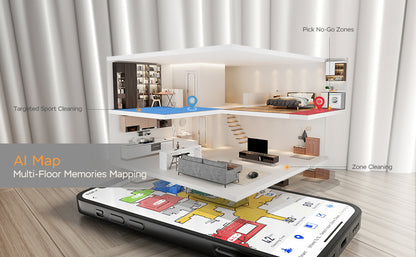 Smart L8 Robot Vacuum Cleaner and Mop, LDS Navigation, Wi-Fi Connected APP, Selective Room Cleaning,MAX 2700 PA Suction