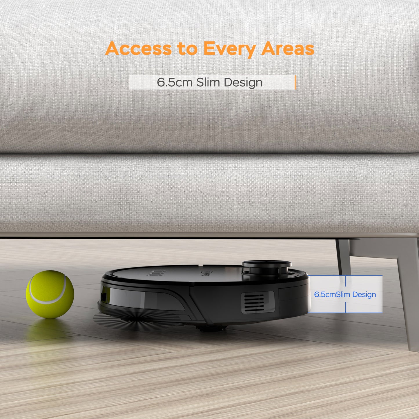 Smart L8 Robot Vacuum Cleaner and Mop, LDS Navigation, Wi-Fi Connected APP, Selective Room Cleaning,MAX 2700 PA Suction