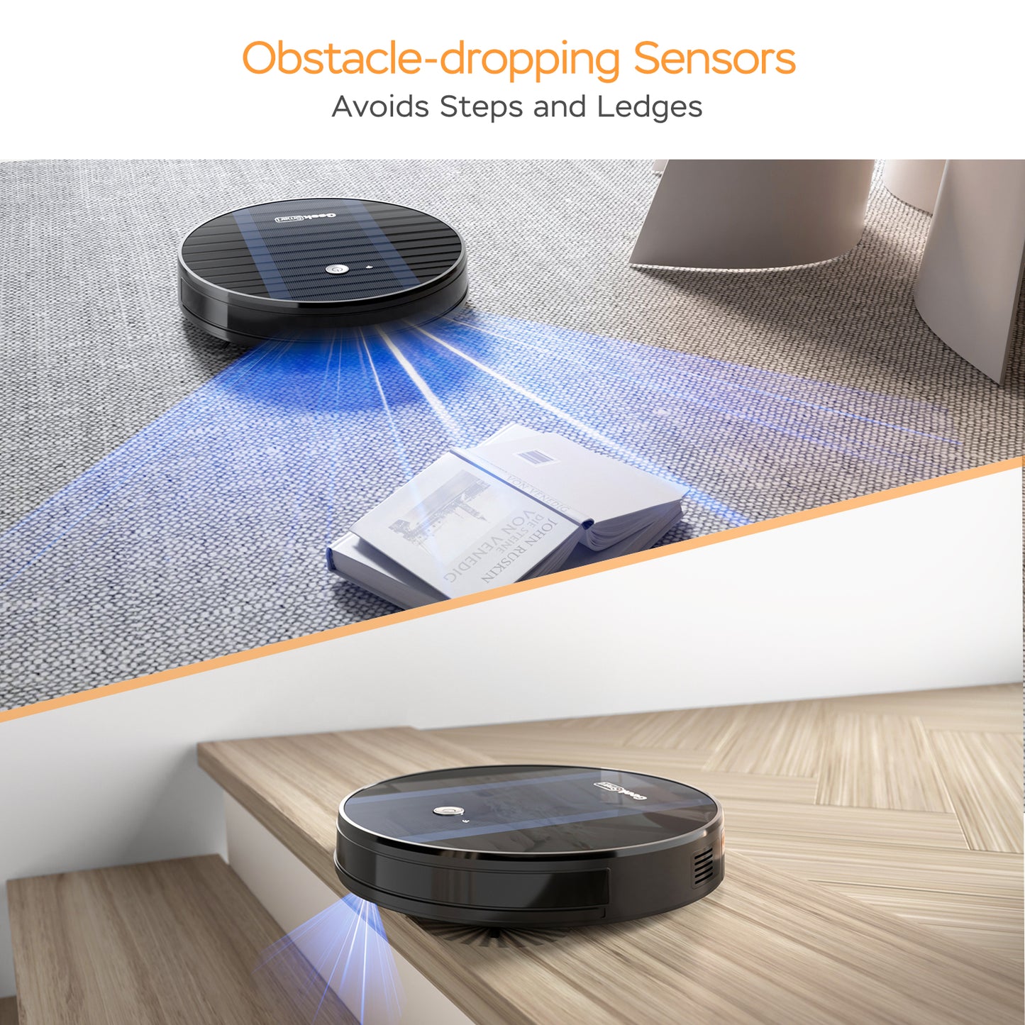 Smart Robot Vacuum Cleaner G6, Ultra-Thin, 1800Pa Strong Suction, Automatic Self-Charging, Wi-Fi Connectivity, App Control