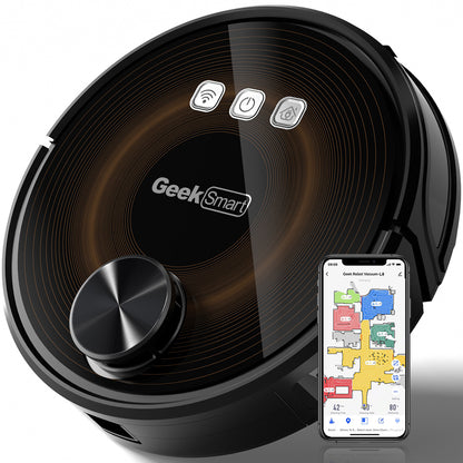 Smart L8 Robot Vacuum Cleaner and Mop, LDS Navigation, Wi-Fi Connected APP, Selective Room Cleaning,MAX 2700 PA Suction