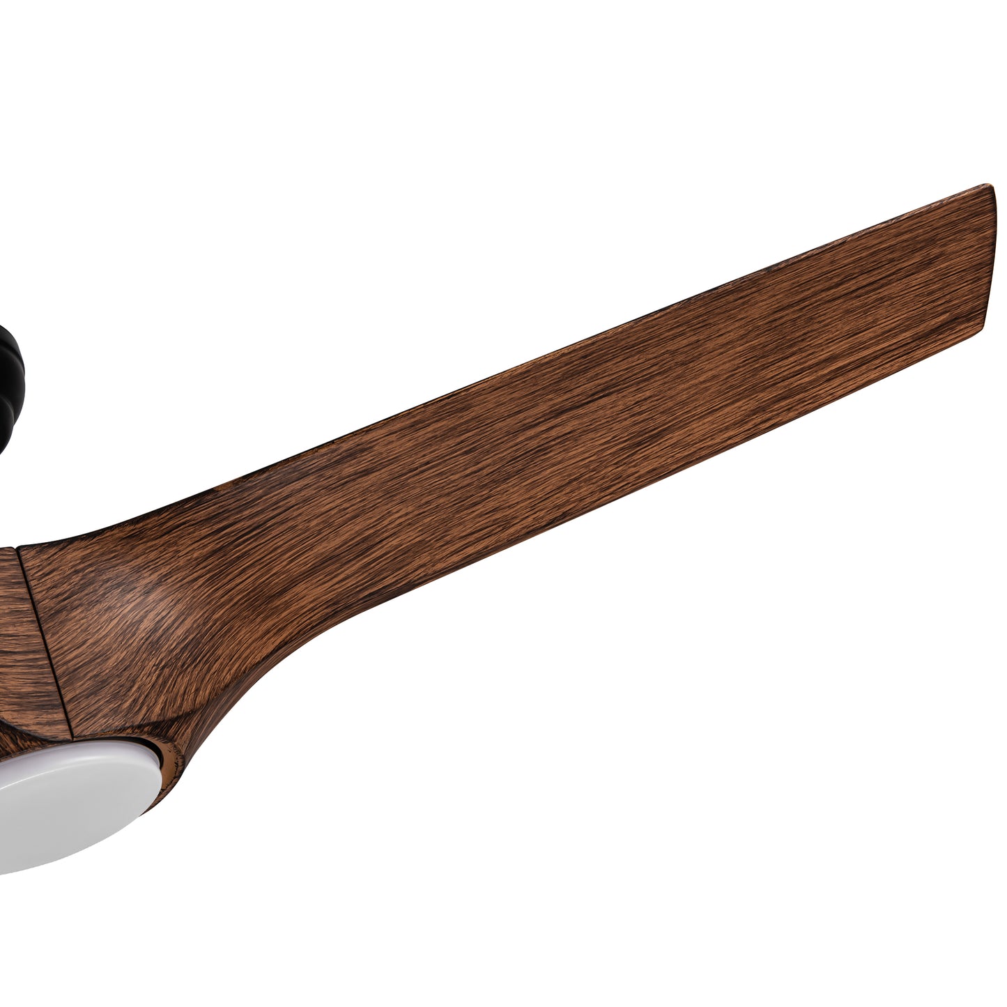 56 in. Ceiling Fan with Integrated LED Light and Brown Wood Grain ABS Blades Included with Remote