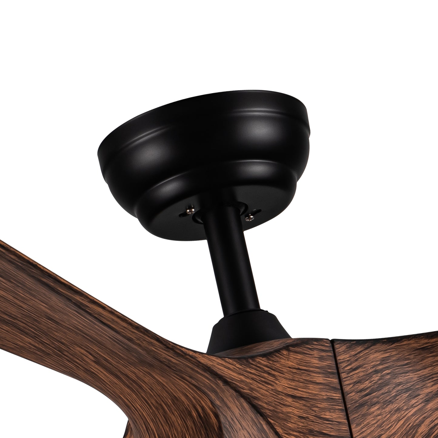 56 in. Ceiling Fan with Integrated LED Light and Brown Wood Grain ABS Blades Included with Remote