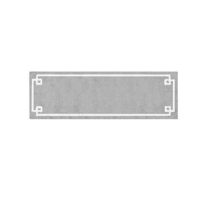 72-in x 24-in Grey Cotton Tufted Bath Rug Bath Mat Quick Dry