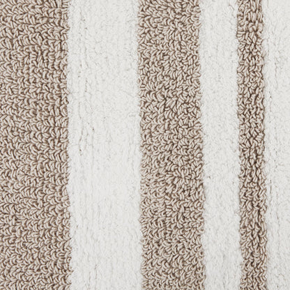 45-in x 27-in Taupe Cotton Reversible Bath Rug Bath Mat Quick Dry