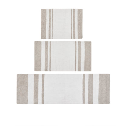 45-in x 27-in Taupe Cotton Reversible Bath Rug Bath Mat Quick Dry
