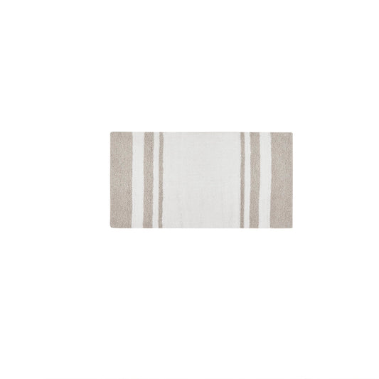 45-in x 27-in Taupe Cotton Reversible Bath Rug Bath Mat Quick Dry
