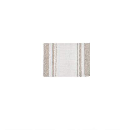 30-in x 20-in Taupe Cotton Reversible Bath Rug Bath Mat Quick Dry