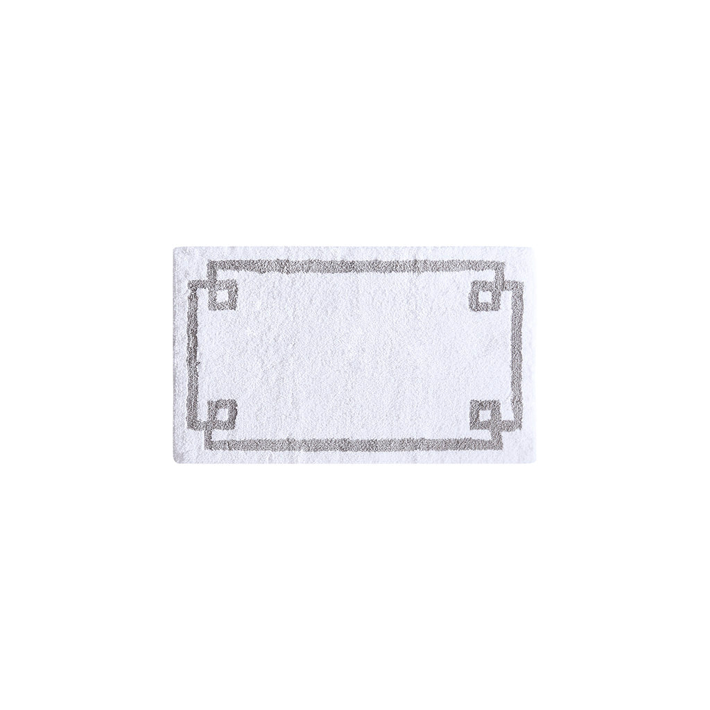 40-in x 24-in White Cotton Tufted Bath Rug Bath Mat Quick Dry