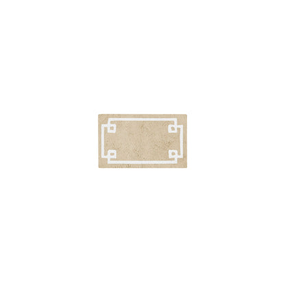 30-in x 20-in Taupe Brown Cotton Tufted Bath Rug Bath Mat Quick Dry