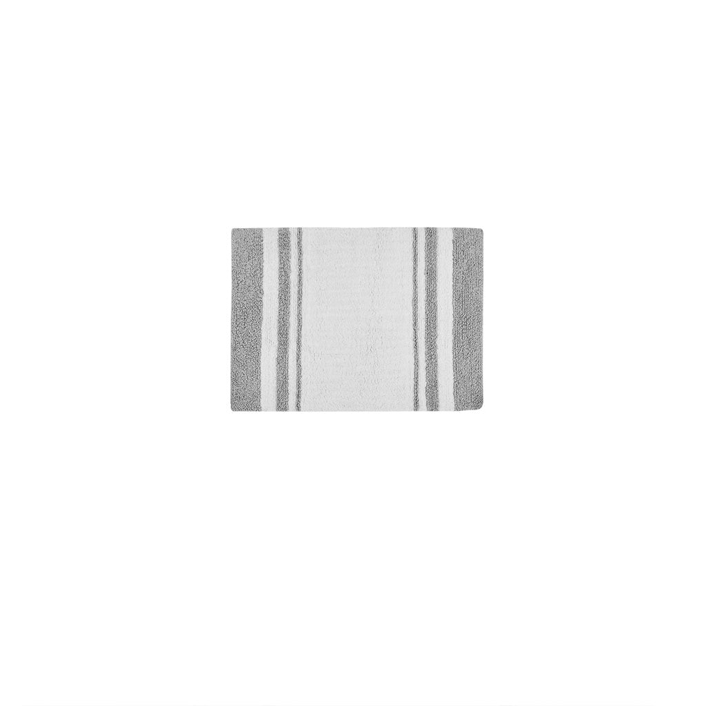 30-in x 20-in Taupe Cotton Reversible Bath Rug Bath Mat Quick Dry
