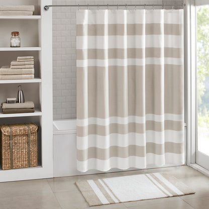 45-in x 27-in Taupe Cotton Reversible Bath Rug Bath Mat Quick Dry