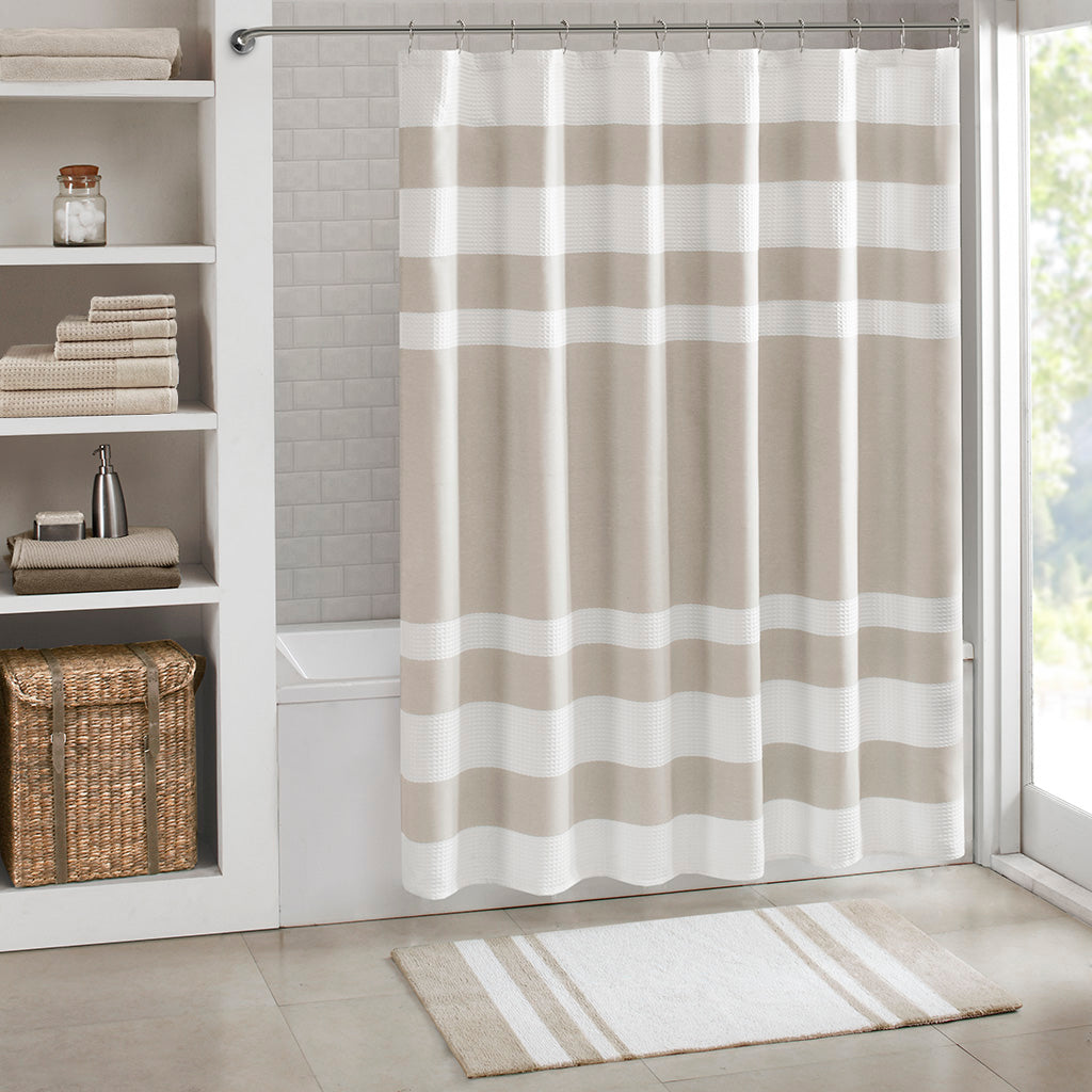 30-in x 20-in Taupe Cotton Reversible Bath Rug Bath Mat Quick Dry
