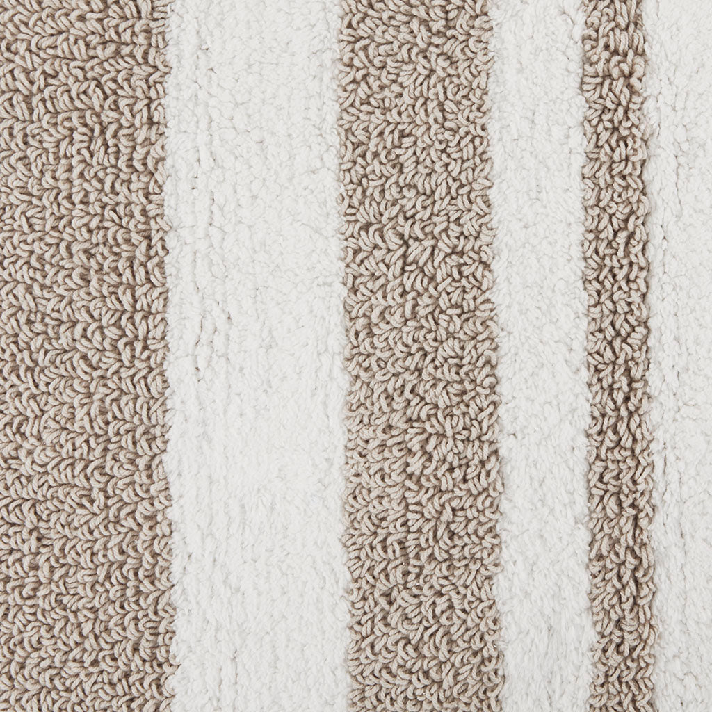 30-in x 20-in Taupe Cotton Reversible Bath Rug Bath Mat Quick Dry