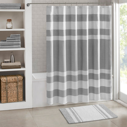 45-in x 27-in Grey Cotton Reversible Bath Rug Bath Mat Quick Dry