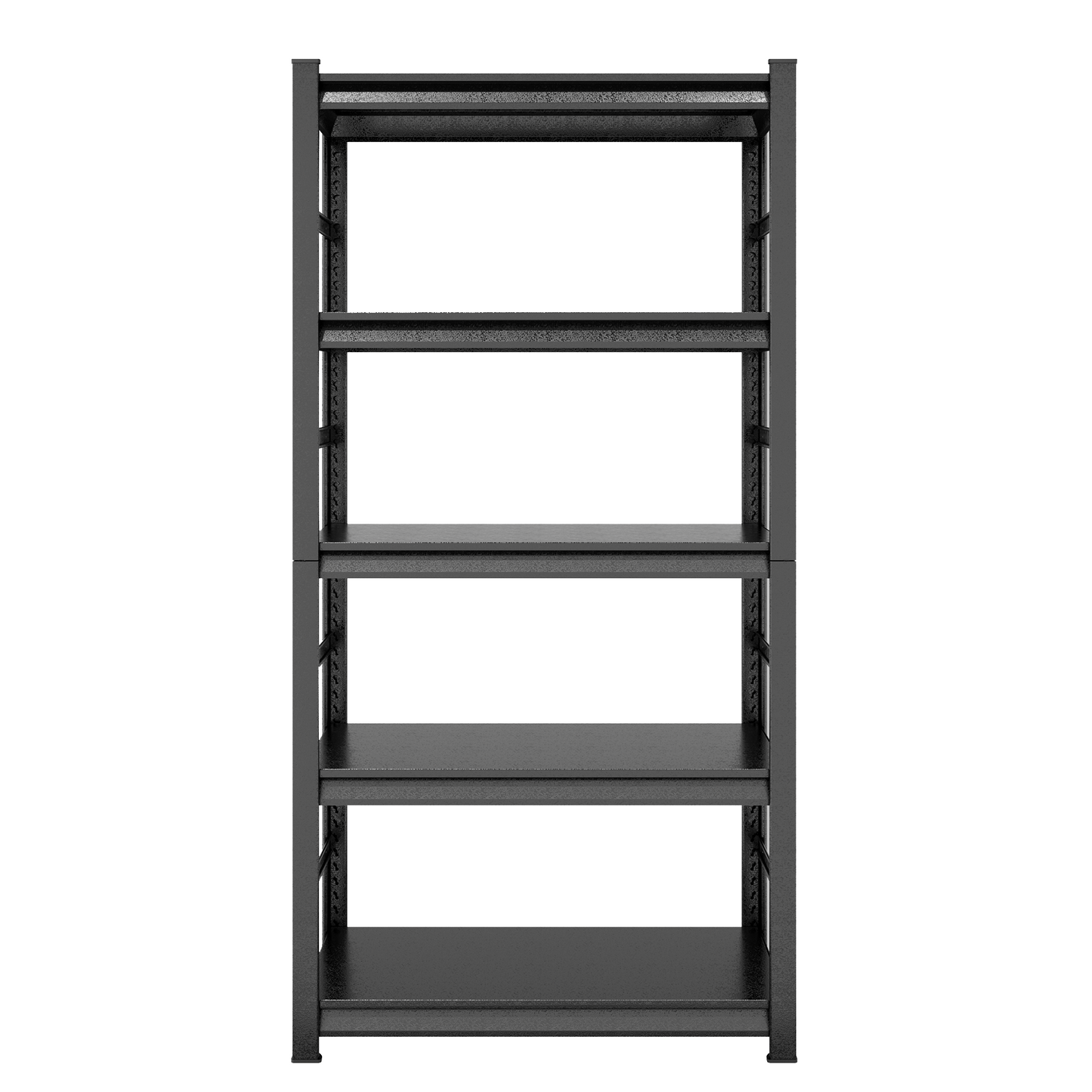 5 -Tier Heavy Duty Black Metal Utility shelving unit with Ventilated Shelves ( 35.4-in W x 15.7-in D x 72-in H )