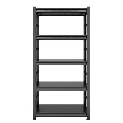 5 -Tier Heavy Duty Black Metal Utility shelving unit with Ventilated Shelves ( 35.4-in W x 15.7-in D x 72-in H )
