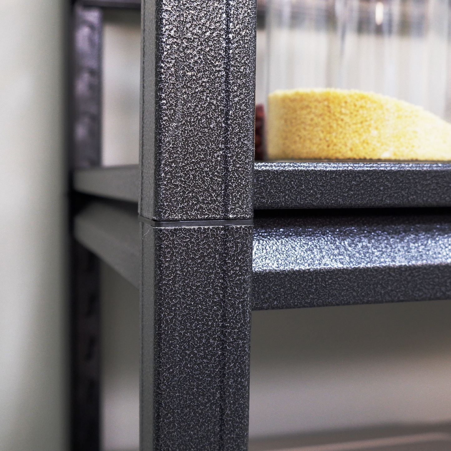 5 -Tier Heavy Duty Black Metal Utility shelving unit with Ventilated Shelves ( 35.4-in W x 15.7-in D x 72-in H )