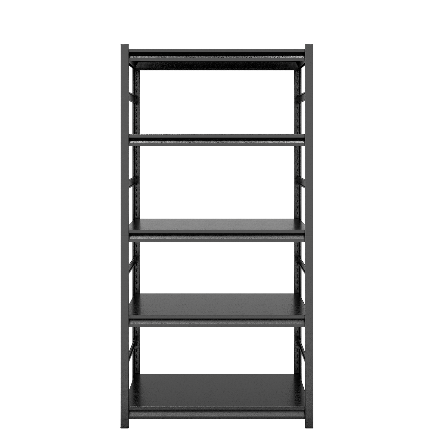 5 -Tier Heavy Duty Black Metal Utility shelving unit with Ventilated Shelves ( 31.6-in W x 15.7-in D x 63-in H )
