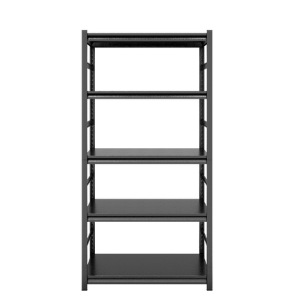 5 -Tier Heavy Duty Black Metal Utility shelving unit with Ventilated Shelves ( 31.6-in W x 15.7-in D x 63-in H )