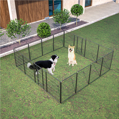 Dog Playpen Outdoor, 16 Panels Dog Pen 40" Height Dog Fence Exercise Pen with Doors
