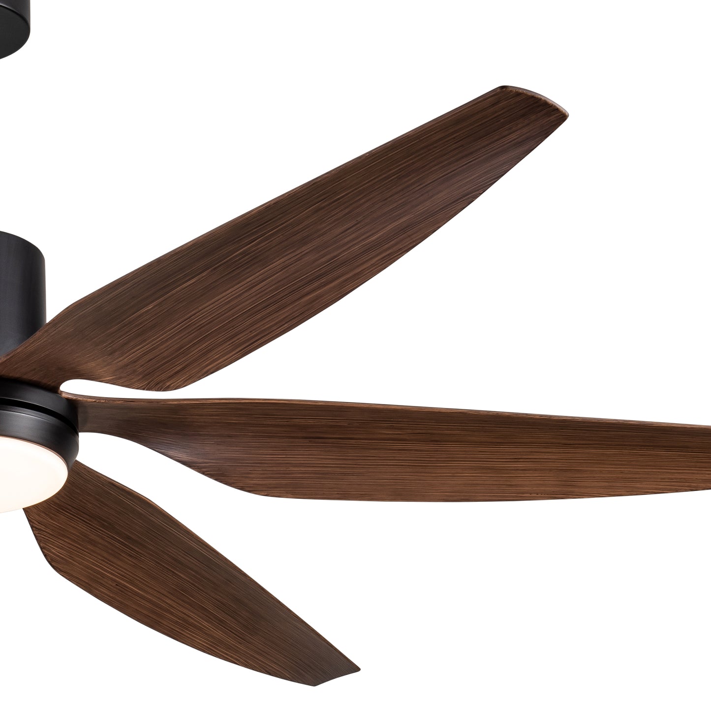 66 in. Vintage Ceiling Fan with Integrated LED Light and Brown Blades Included with Remote