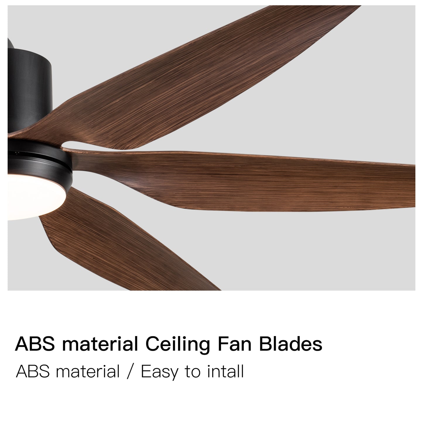 66 in. Vintage Ceiling Fan with Integrated LED Light and Brown Blades Included with Remote