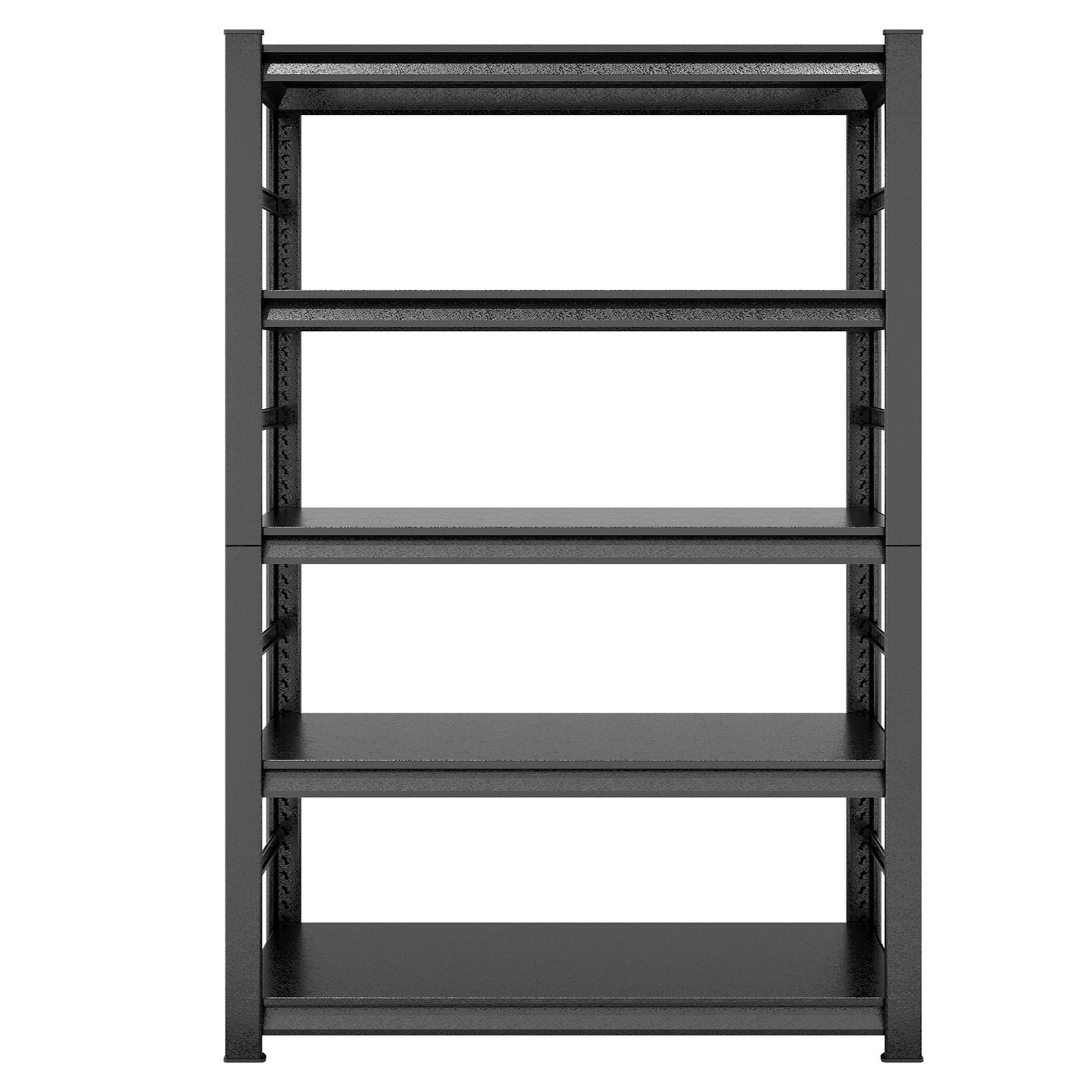 5 -Tier Heavy Duty Black Metal Utility shelving unit with Ventilated Shelves ( 47.3-in W x 18-in D x 78-in H )