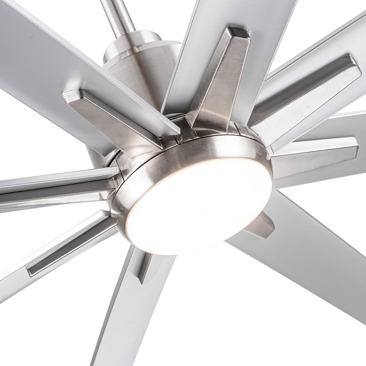 72 in. Brushed Nickel Smart Ceiling Fan with Silver Blades with Integrated LED Light Included with Remote
