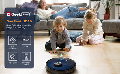 Smart L7 Robot Vacuum Cleaner and Mop, LDS Navigation, Wi-Fi Connected APP