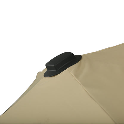 10 ft. x 10 ft. Cantilever Patio Umbrella, Heavy-Duty Double Top Offset Umbrella with 360° Rotation in Beige