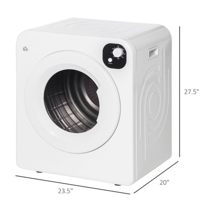 Portable Clothes Dryer, 120V 1300W Compact Laundry Dryer with Intelligent Drying, 3.2 cu.ft Stainless Steel Drum
