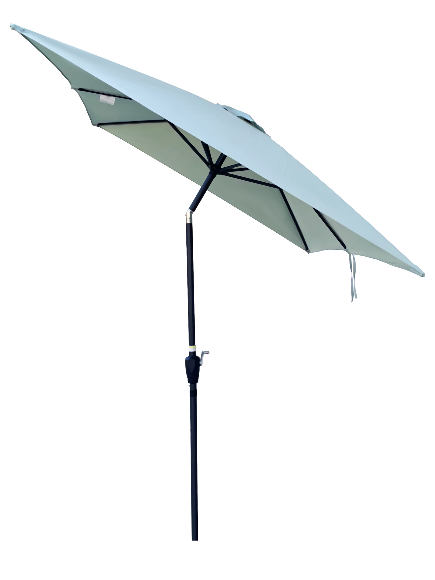 6 ft. x 9 ft. Patio Market Umbrella Outdoor Waterproof Umbrella with Crank and Push Button Tilt in Frosty Green