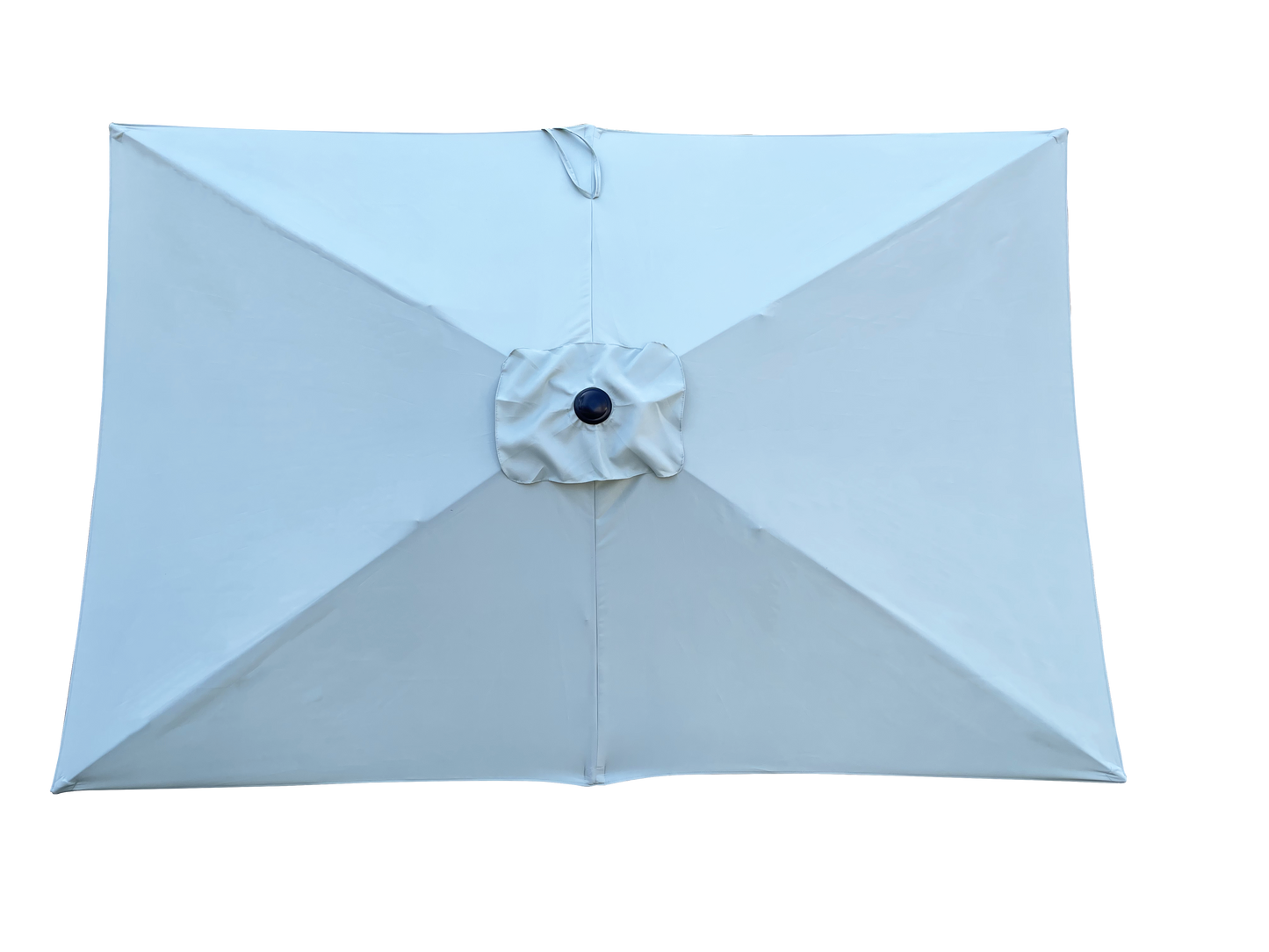 6 ft. x 9 ft. Patio Market Umbrella Outdoor Waterproof Umbrella with Crank and Push Button Tilt in Frosty Green