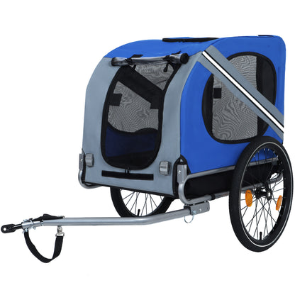 Large Folding Bike Trailer for Dogs – 66LB Capacity All-Terrain Pet Carrier
