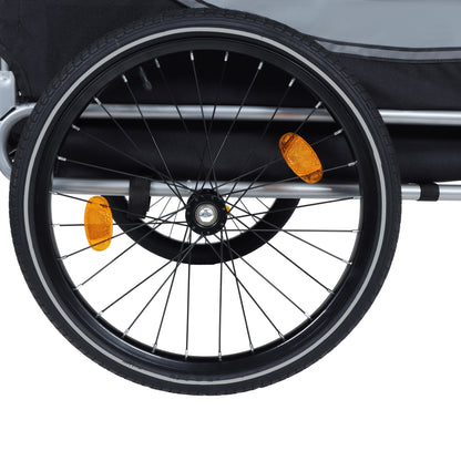 Large Folding Bike Trailer for Dogs – 66LB Capacity All-Terrain Pet Carrier