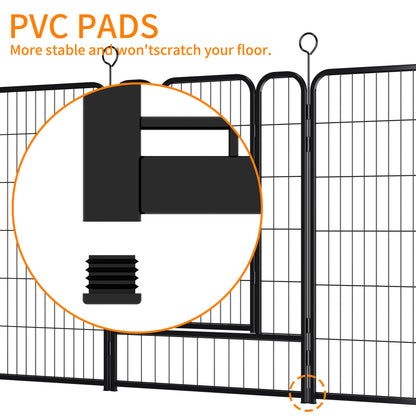 Dog Playpen 40 Inch, 16 Panels Heavy Duty Metal Pet Exercise Pen Indoor Outdoor Fence Panels Rust-Resistant