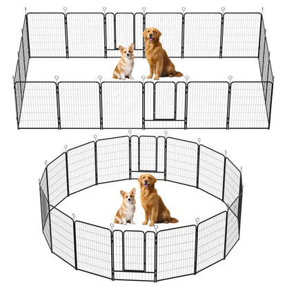 Dog Playpen 40 Inch, 16 Panels Heavy Duty Metal Pet Exercise Pen Indoor Outdoor Fence Panels Rust-Resistant