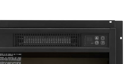 18 in. Electric Fireplace Insert 1400W Heater with Remote Control, Overheating Protection in Black