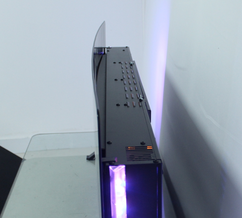 48 inch Curved Front Wall Mounted Electric Fireplace with Remote and Multi Color Flame & Emberbe